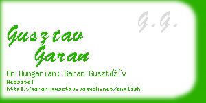 gusztav garan business card